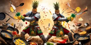 Pineapple Gauntlets: Unleashing Culinary Combat on the Battlefield