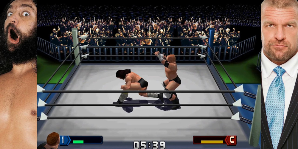 Virtual Pro Wrestling 2 gameplay